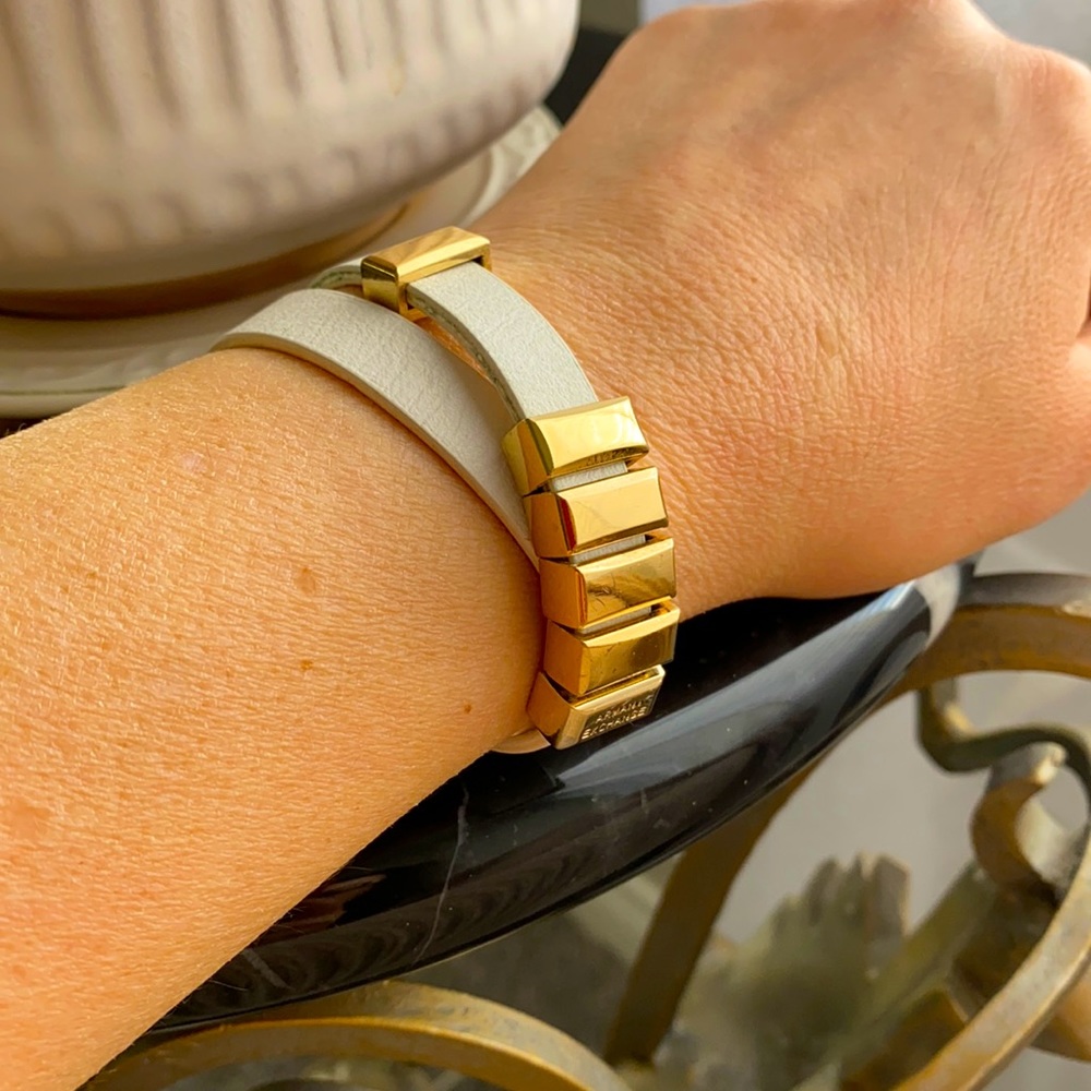 White leather bracelet